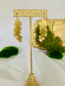 Earrings Openwork in Brass-MP-E1: Mancha de Plátano Collection