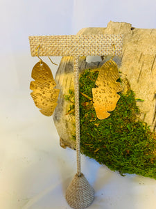 Earrings in Brass- MP-E4: Mancha de Plátano Collection